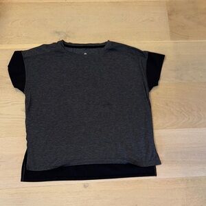 C9 by Champion Gray and Black Short Sleeve Tee Relaxed Fit workout/casual